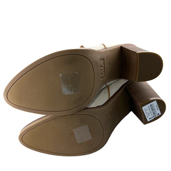 MIA Raylyn Western Boot Size 8 Ivory Snake print faux leather NWT - Picture 5 of 5